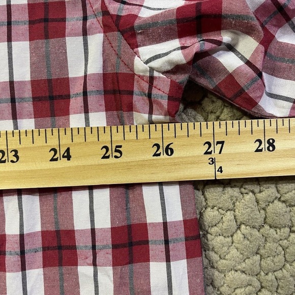 ECKO UNLTD unlimited Button-Up Shirt Short Sleeve Plaid Size 3XB Red/Black/White - Picture 6 of 7